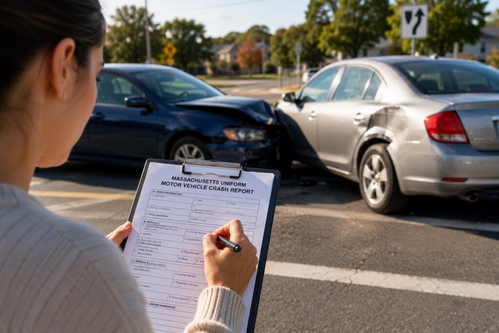 How to File a Car Crash Report in Massachusetts