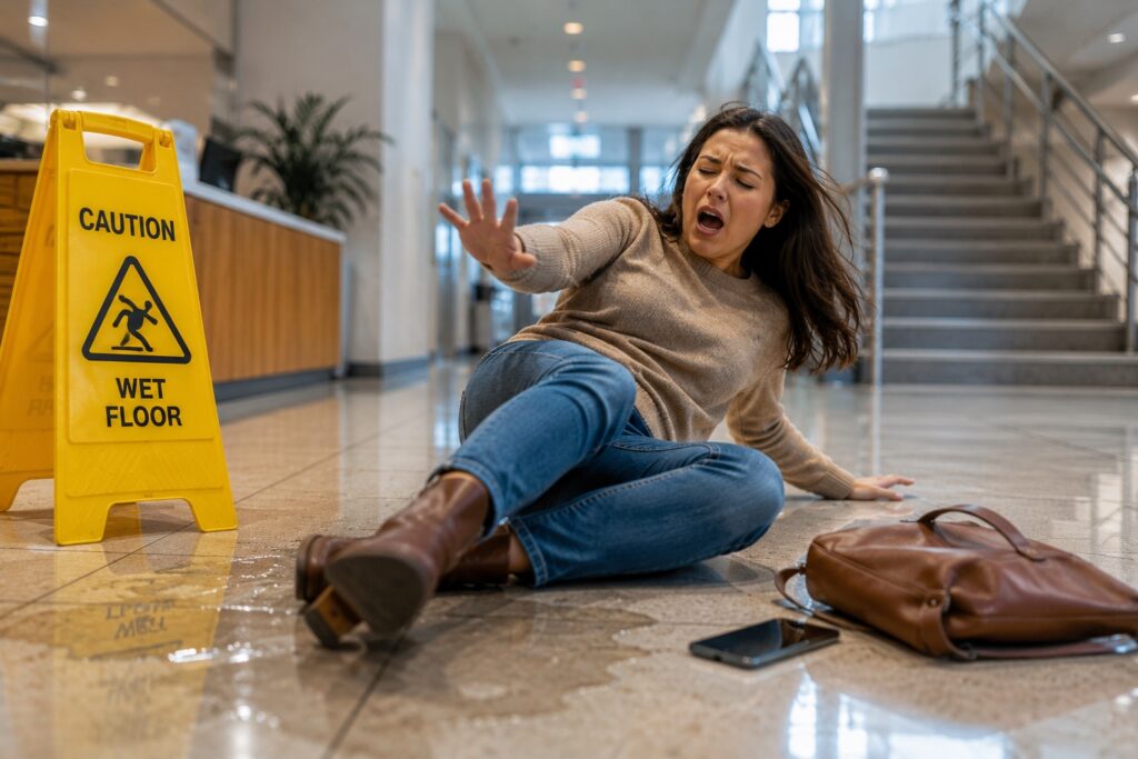 What happens to your body when you slip and fall